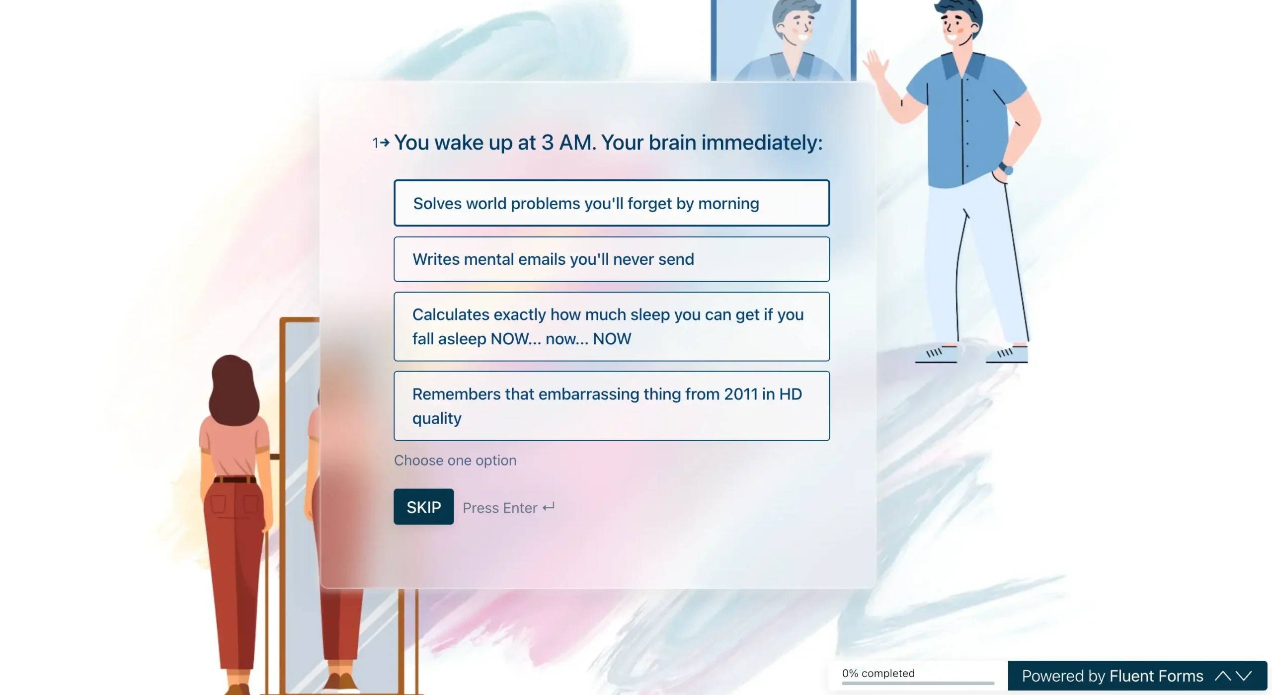 Fluent Forms conversational form